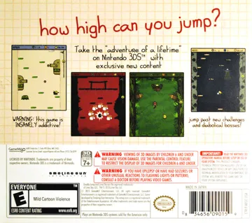 Doodle Jump Adventures (USA)  box cover back